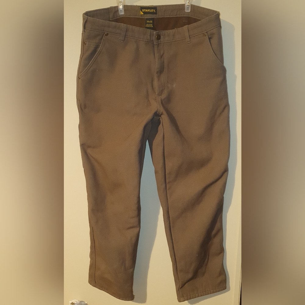 Mens Stanley fleeced lined work pants NWOT